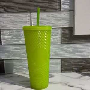 Starbucks Vibrant Green Textured Tumbler with Straw